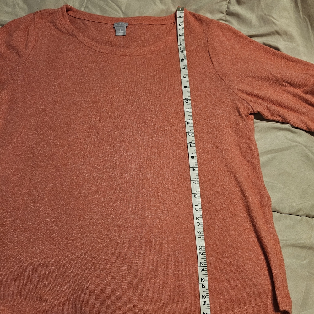 💞 Chico's Coral Short Sleeve Top - Picture 2 of 5